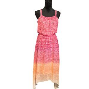 💖Emma and Michelle hombre floral summer dress with spaghetti straps